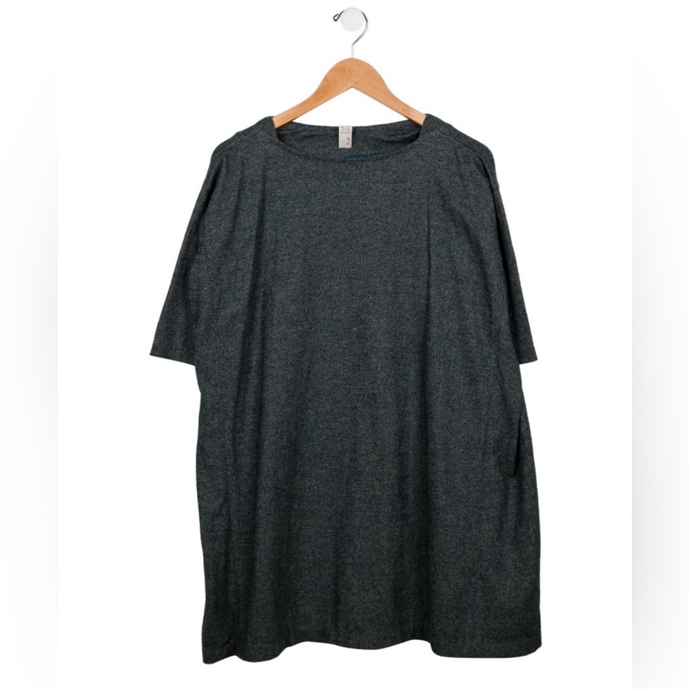 Tia Cibani Girls Heathered Green Dress Size 10 Minimalist Luxury Designer Chic